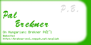 pal brekner business card